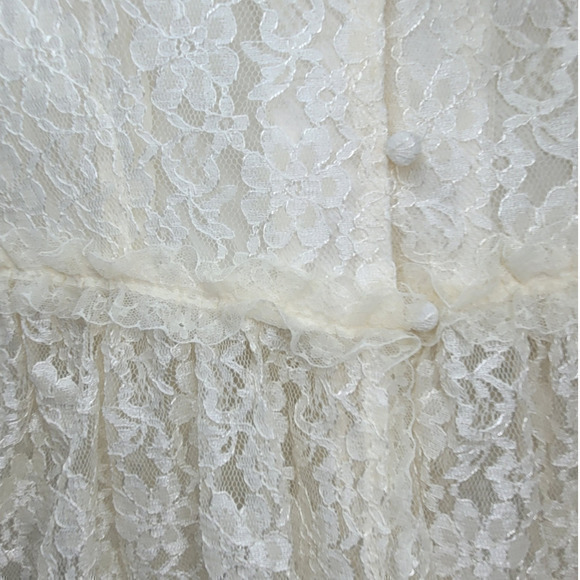 HP Vintage Sun-Born Lace High Ruffle Collar Sheer Sleeve Peplum Lolita Blouse - Picture 10 of 16